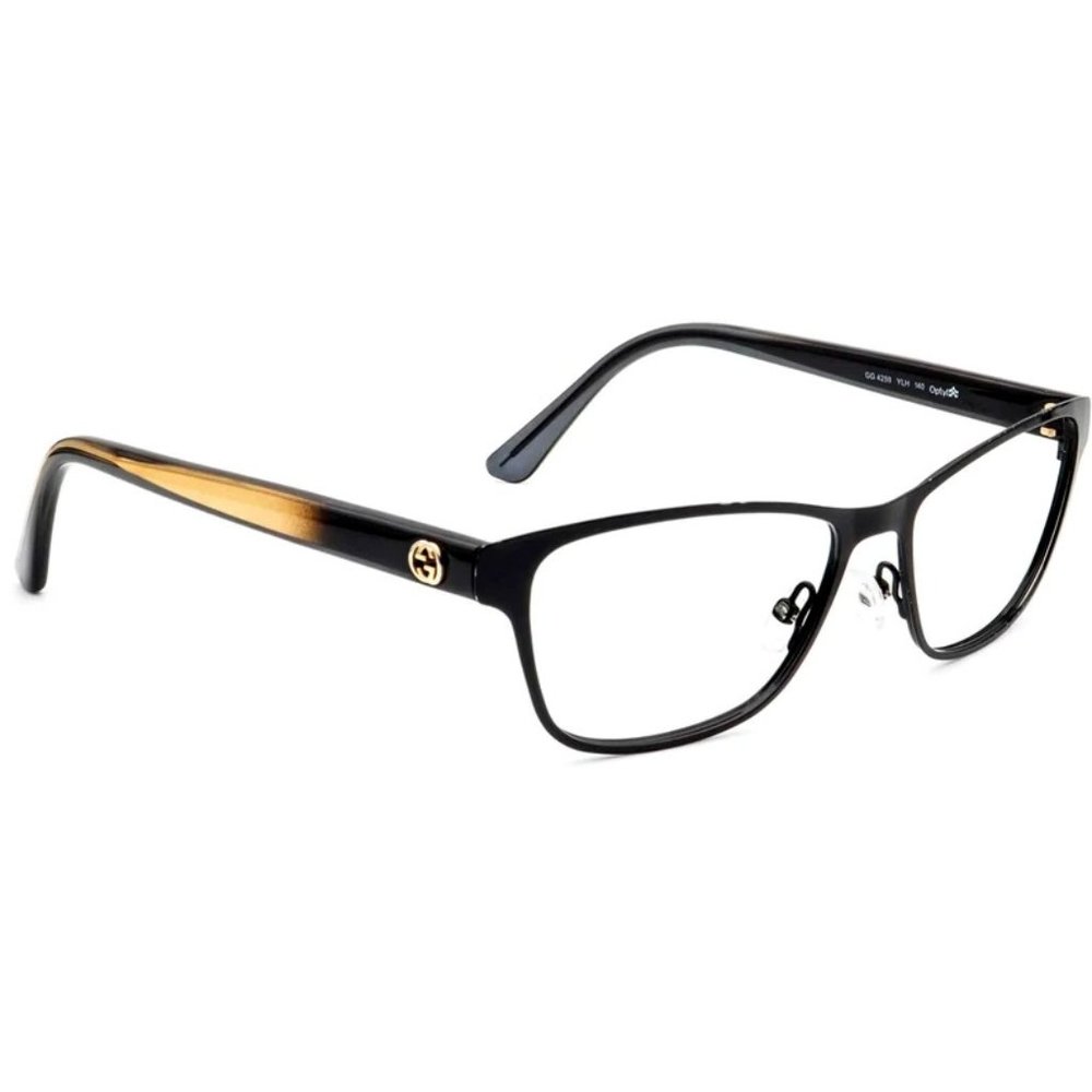 Gucci Reading Glasses GG4259 140 Optyl Black & Gold With Leather Gucci Case